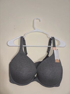Cacique Collection T-Shirt Bra Boost Plunge Gray Size 42DDD